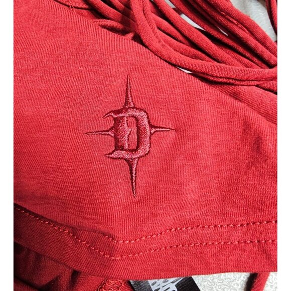 Dolls Kill Darer Wave‎ Womens XXS Modulation Oxblood Strappy Cut Out Dress - Picture 9 of 9